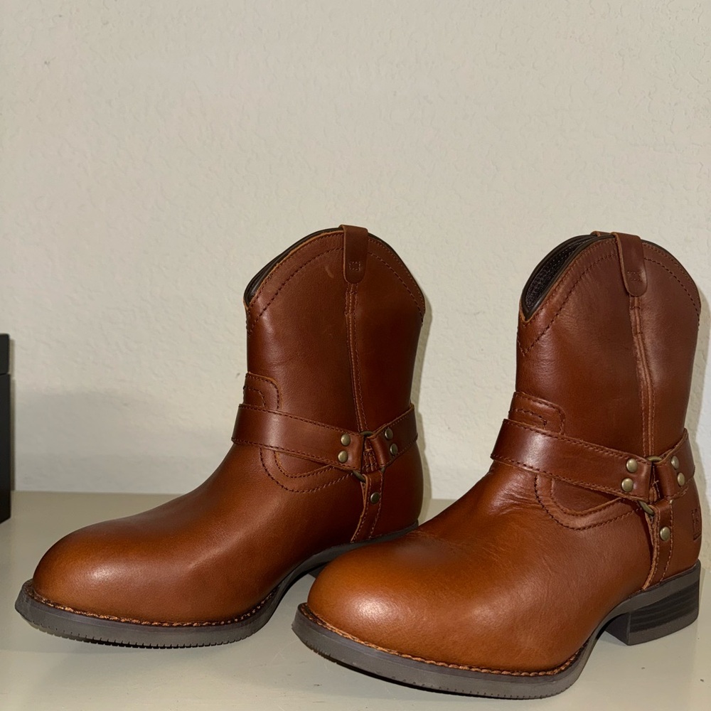 Frye Brown Leather Western Boots